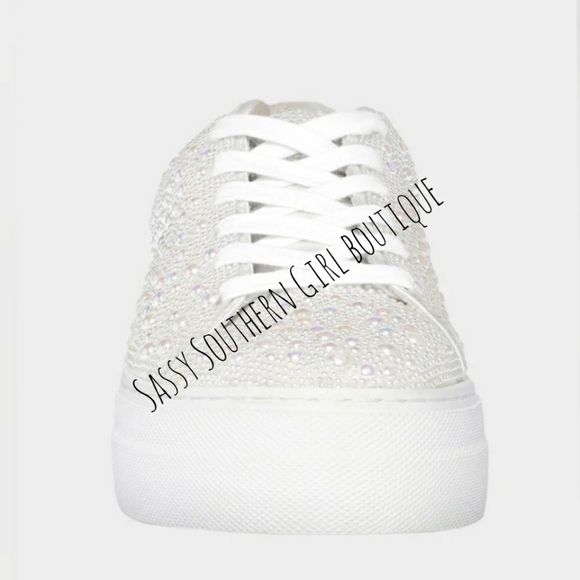 🆕⭐ Betsey Johnson pearl Sydney tennis shoes - Picture 12 of 16